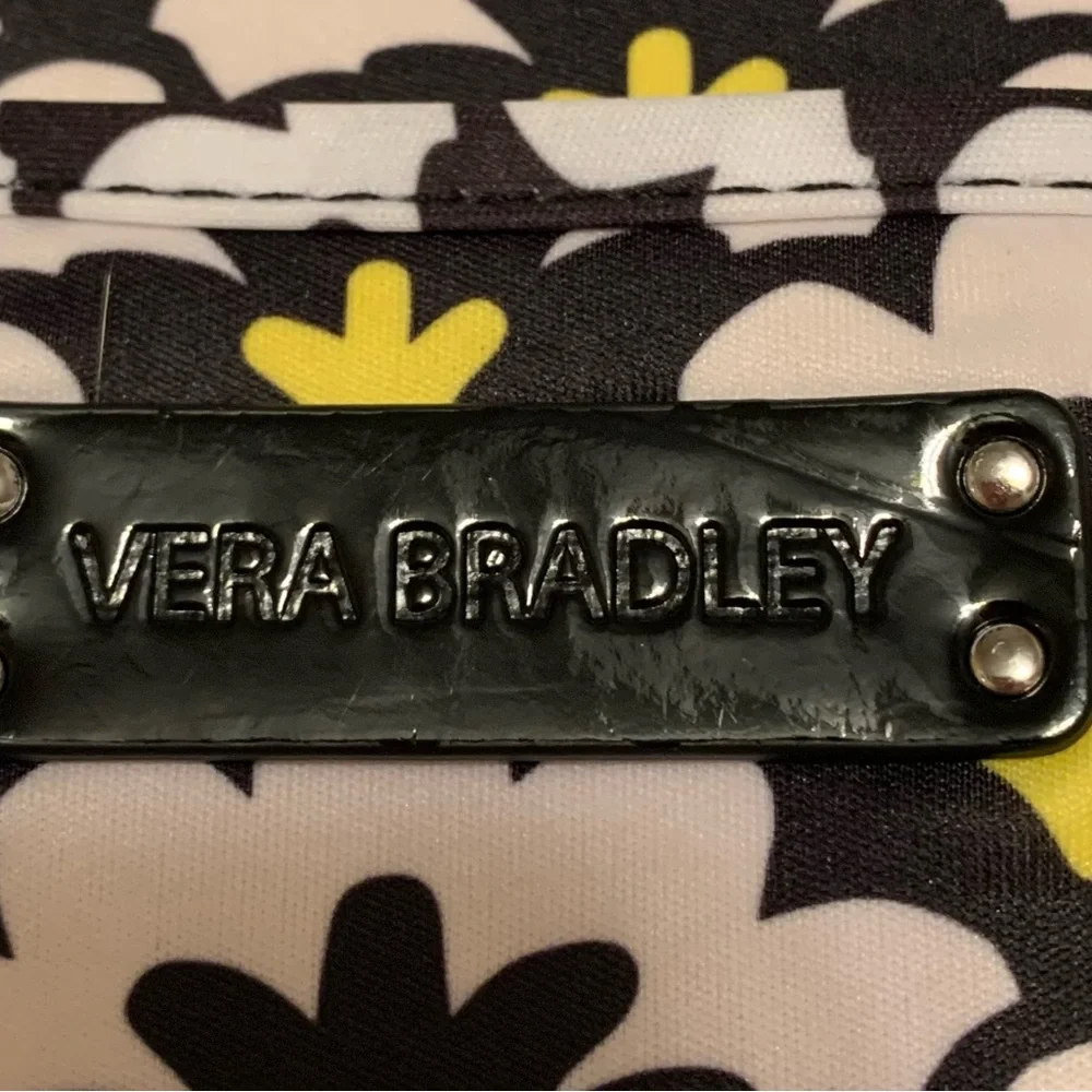 VERA BRADLEY fanfare fans, black and yellow neoprene zippered tablet sleeve